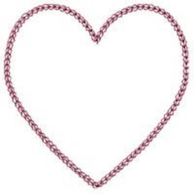 Picture of Outline Heart Machine Embroidery Design