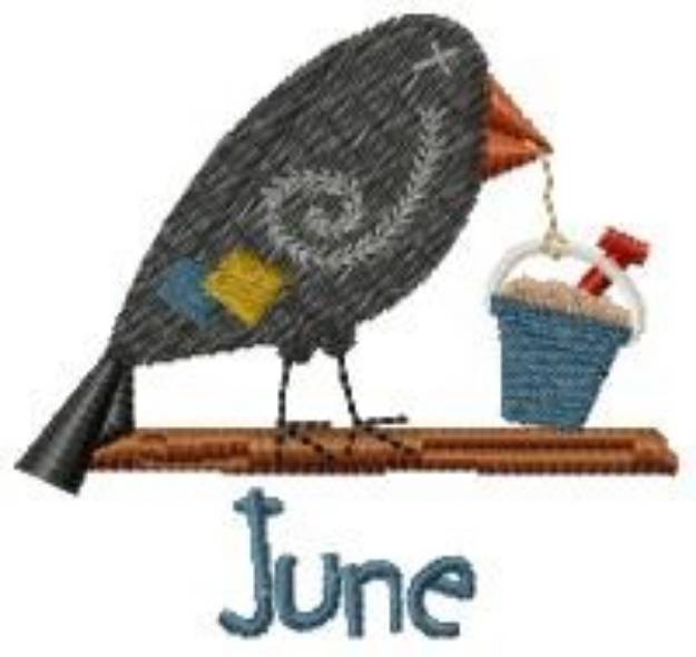 Picture of June Crow Machine Embroidery Design