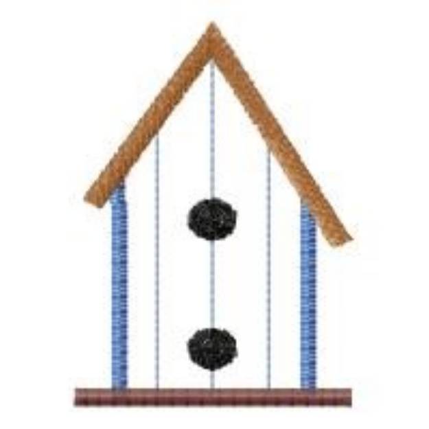 Picture of 2 Story Birdhouse Machine Embroidery Design
