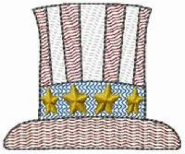 Picture of Patriotic Hat Machine Embroidery Design