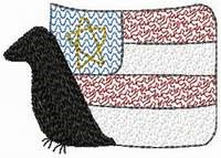 Crow & Flag Machine Embroidery Design