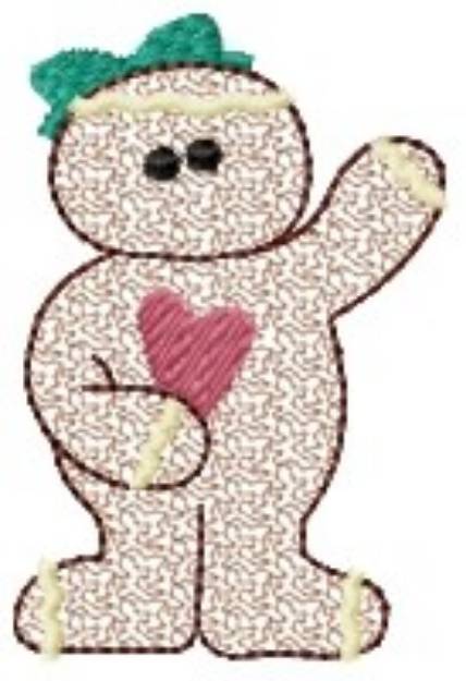 Picture of Gingerbread Girl Machine Embroidery Design