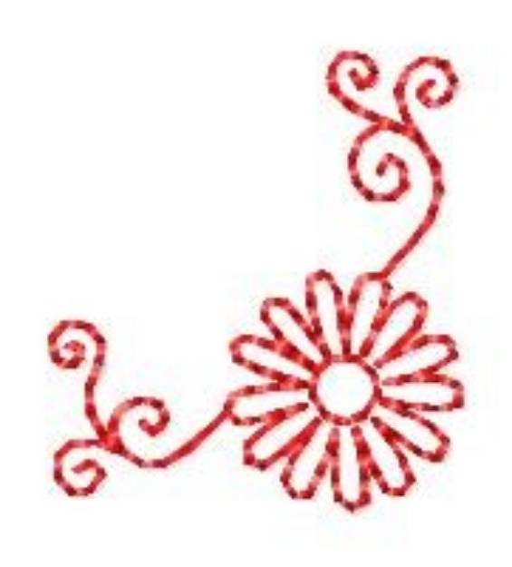 Picture of Daisy Redwork Machine Embroidery Design