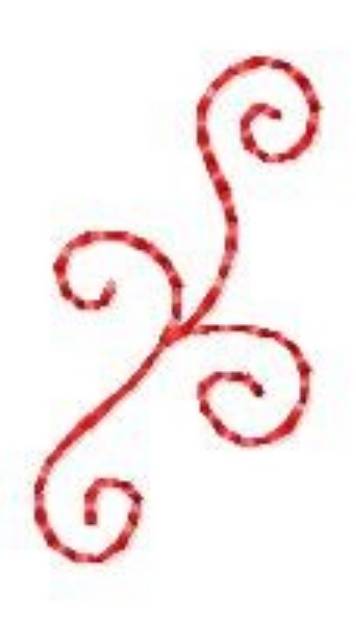 Picture of Redwork Swirl Machine Embroidery Design