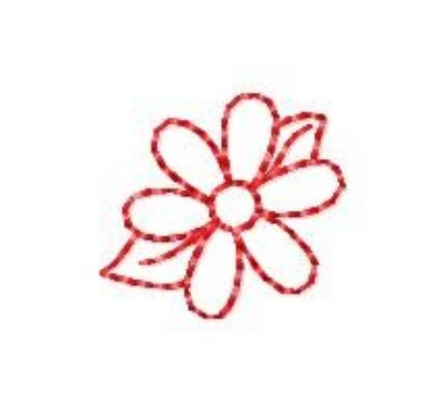 Picture of Redwork Floral Machine Embroidery Design