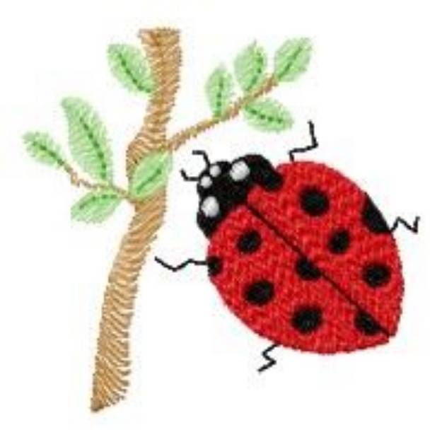 Picture of Tree Ladybug Machine Embroidery Design