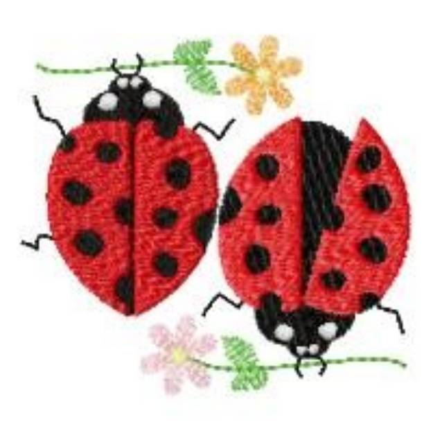 Picture of Ladybugs Machine Embroidery Design