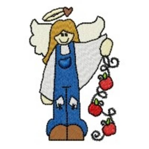 Picture of Apple Angel Machine Embroidery Design