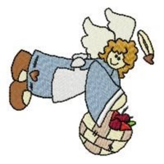 Picture of Apple Angel Machine Embroidery Design