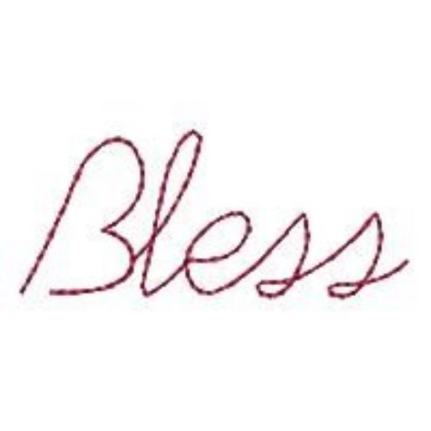 Picture of Bless Machine Embroidery Design