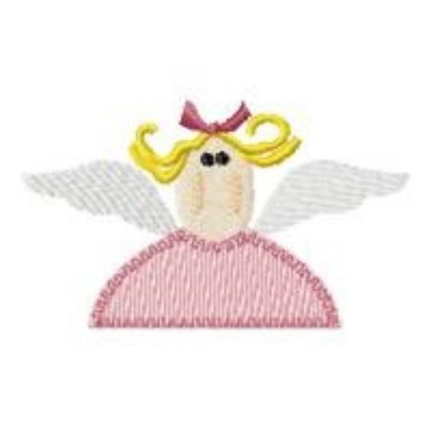 Picture of Pink Angel Machine Embroidery Design