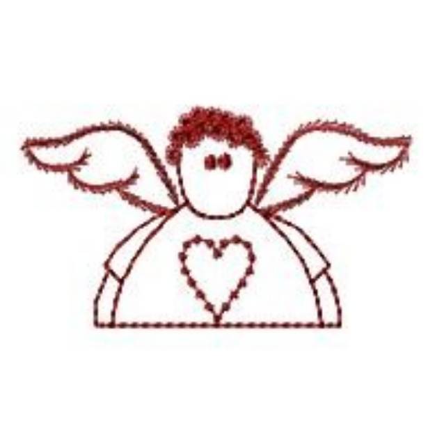 Picture of Outline Angel Machine Embroidery Design