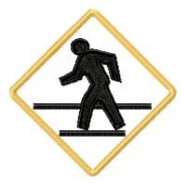 Picture of Pedestrian Crossing Machine Embroidery Design