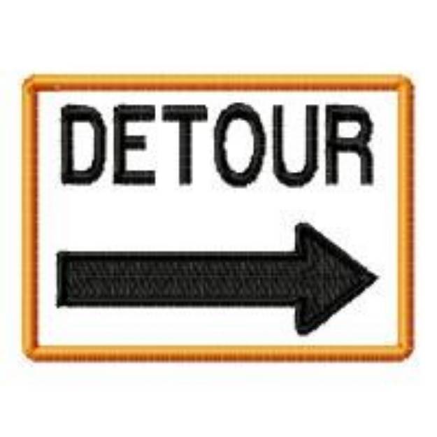 Picture of Detour Right Machine Embroidery Design