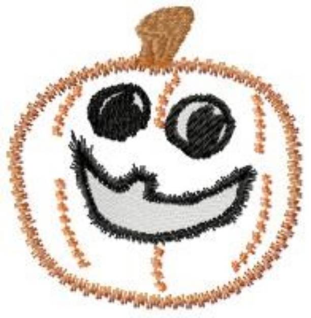 Picture of Pumpkin Smile Machine Embroidery Design