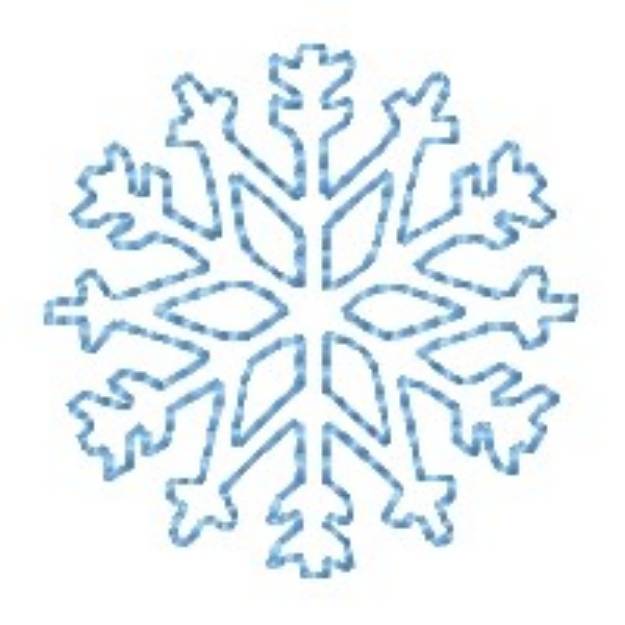 Picture of Snowflake Outline Machine Embroidery Design