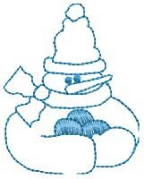 Picture of Snowman Machine Embroidery Design