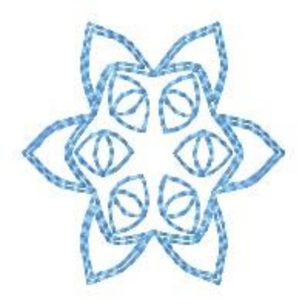 Picture of Outline Snowflake Machine Embroidery Design