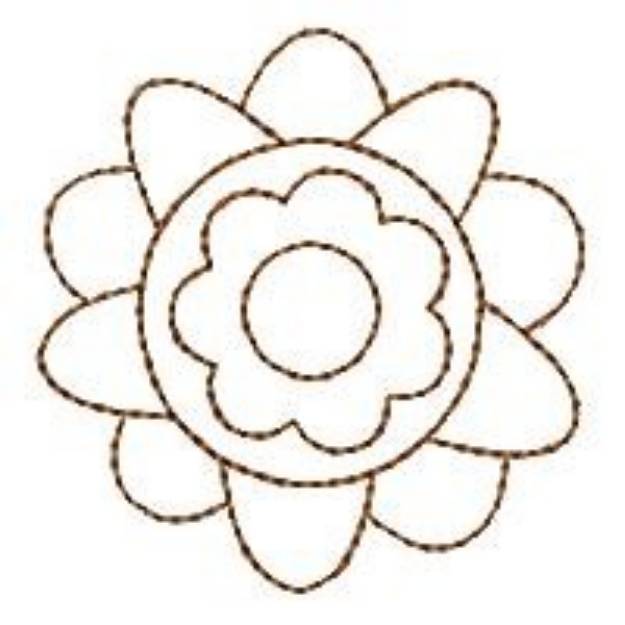 Picture of Redwork Blossom Machine Embroidery Design