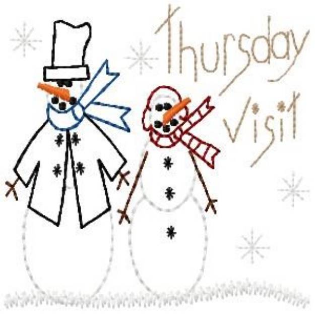 Picture of Thursday Visit Machine Embroidery Design