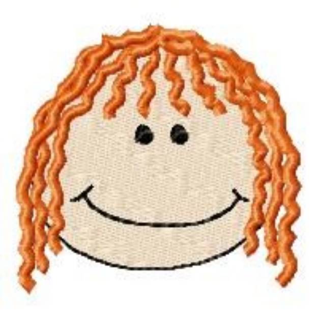 Picture of Wavy Hair Girl Machine Embroidery Design