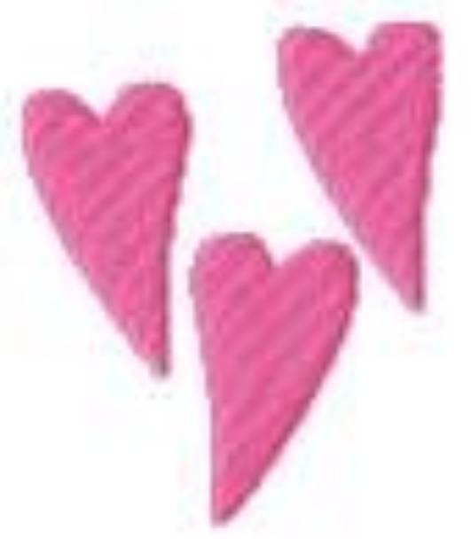 Picture of 3 Hearts Machine Embroidery Design