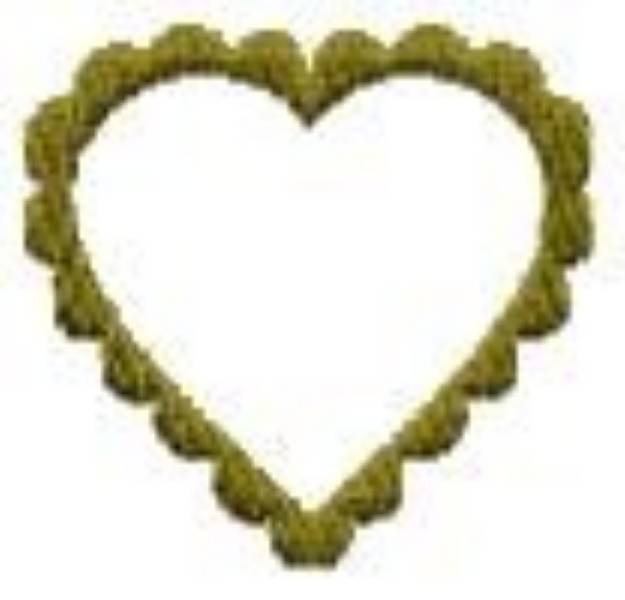 Picture of Scalloped Heart Machine Embroidery Design