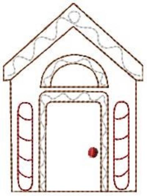 Picture of Xmas House Outline Machine Embroidery Design