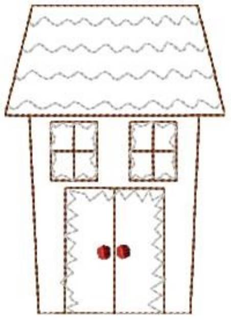 Picture of Xmas Home Outline Machine Embroidery Design