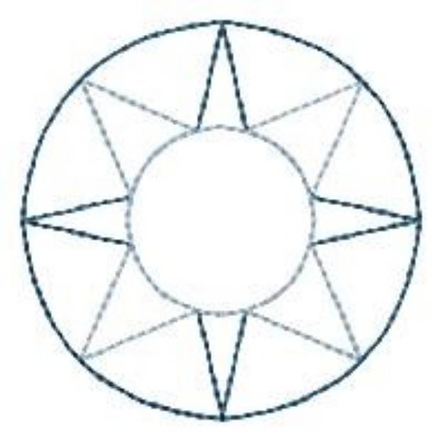 Picture of Quilt Circle Star Machine Embroidery Design