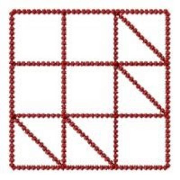 Picture of Grid Block Machine Embroidery Design