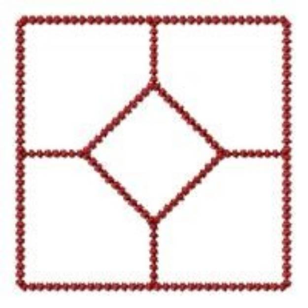 Picture of Diamond In Square Machine Embroidery Design