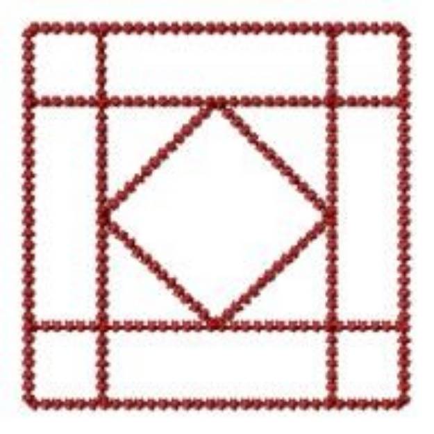 Picture of Diamond In Square Machine Embroidery Design