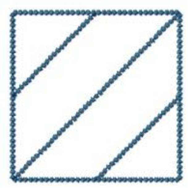 Picture of Diagonal Stripe Block Machine Embroidery Design