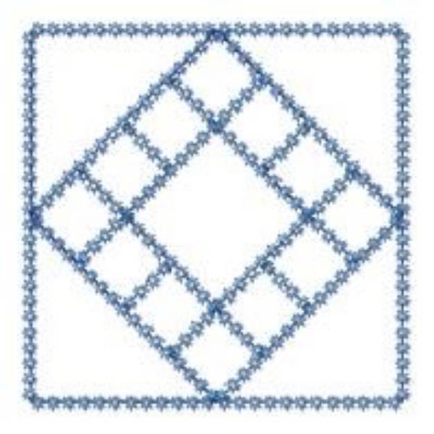 Picture of Outline Diamond Block Machine Embroidery Design