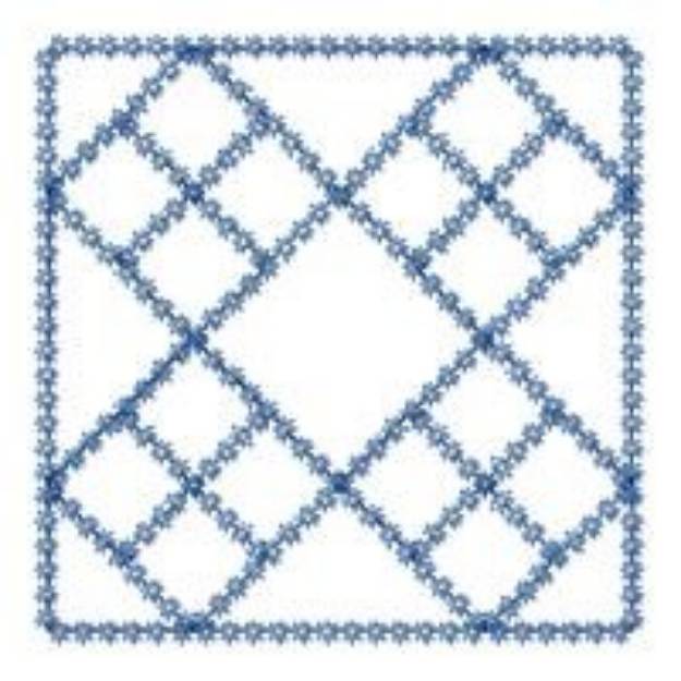 Picture of Quilt Outline Square Machine Embroidery Design