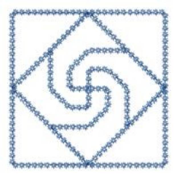 Picture of Spiral Diamond Block Machine Embroidery Design