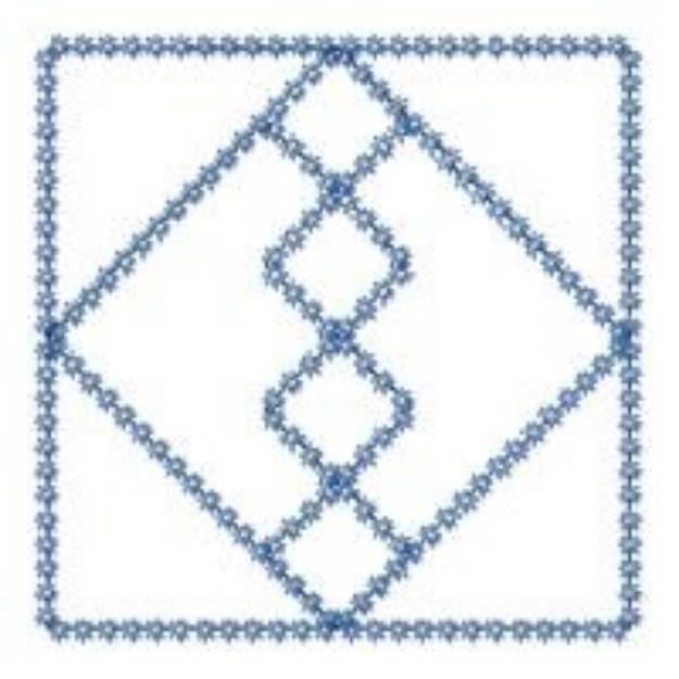 Picture of Block Diamond Machine Embroidery Design