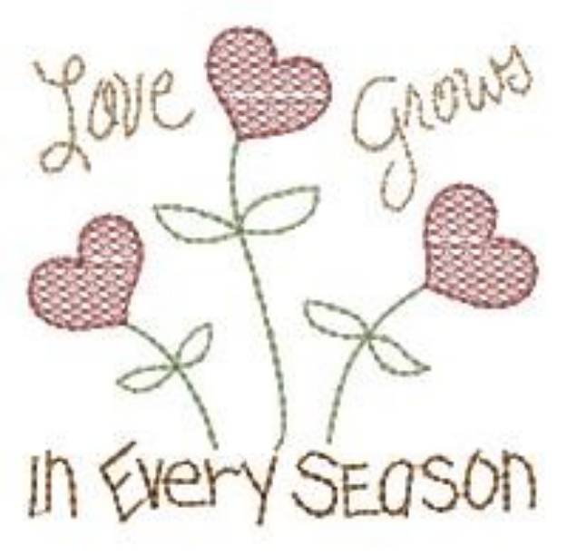 Picture of Love Grows Machine Embroidery Design
