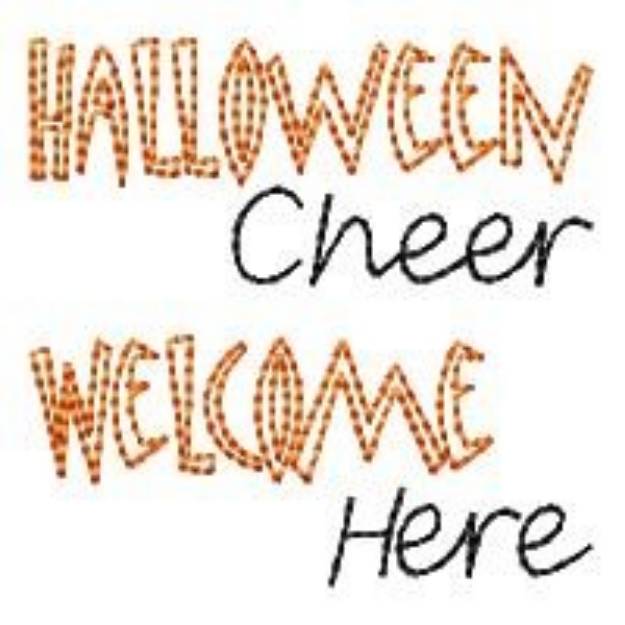 Picture of Halloween Cheer Machine Embroidery Design