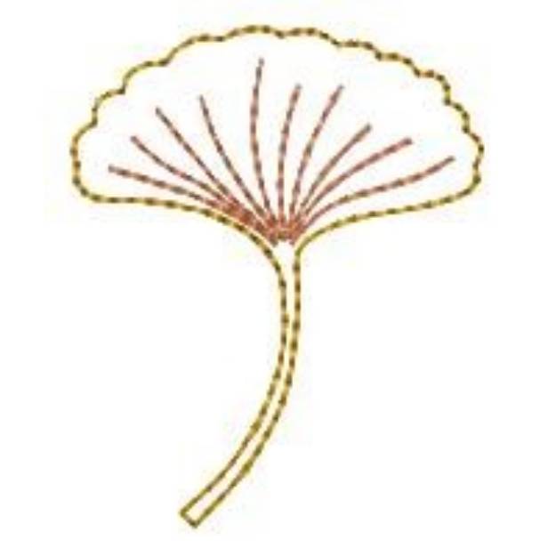 Picture of Gingko Leaf Machine Embroidery Design