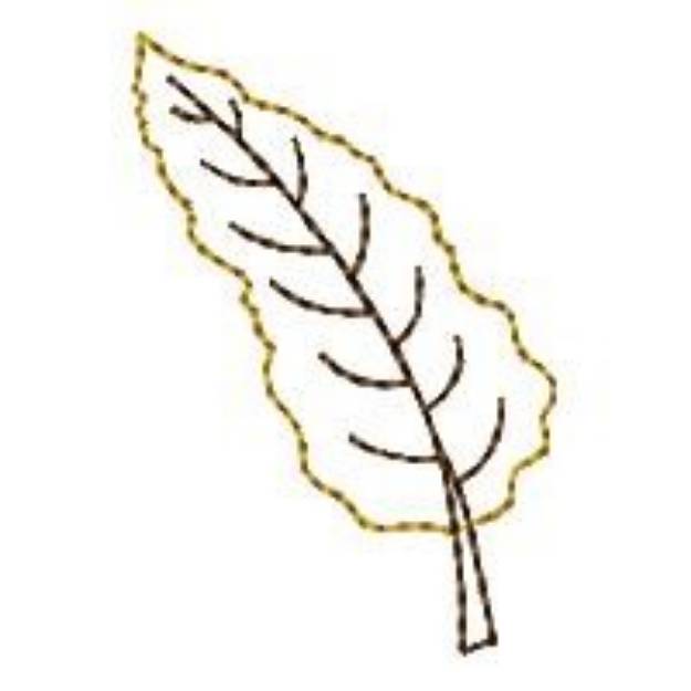 Picture of Long Leaf Machine Embroidery Design