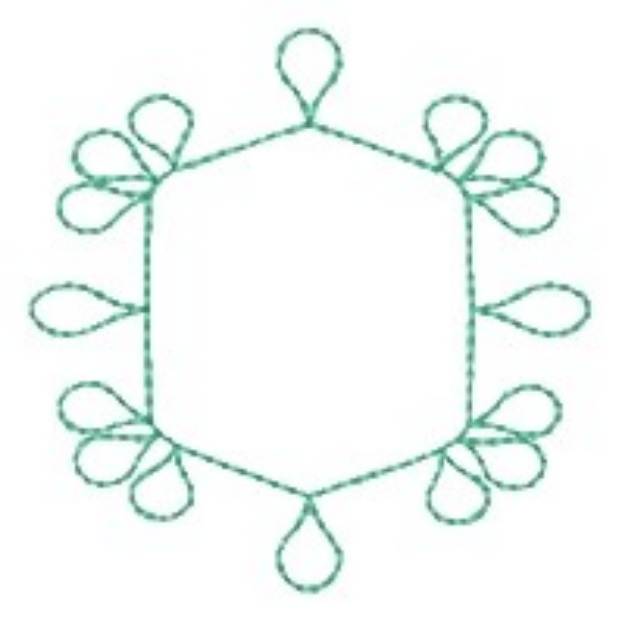 Picture of Hexagon Outline Machine Embroidery Design