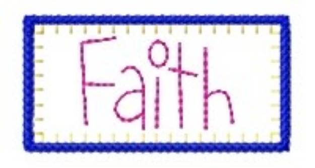 Picture of Faith Machine Embroidery Design