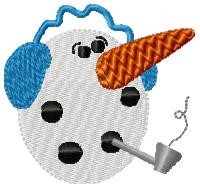 Snowman & Pipe Machine Embroidery Design