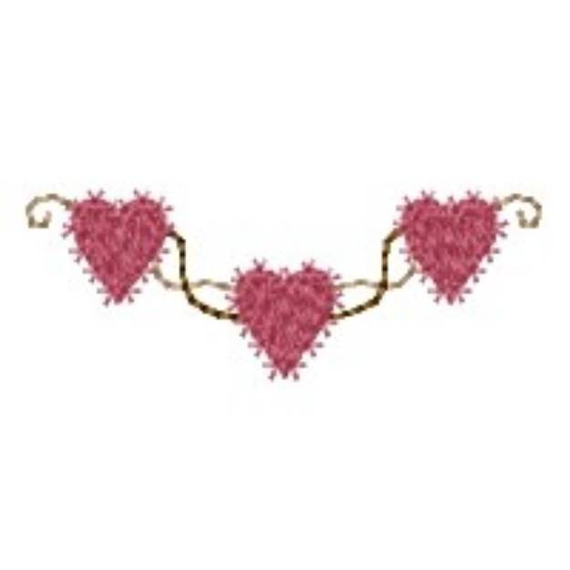 Picture of Country Heart Swag Machine Embroidery Design