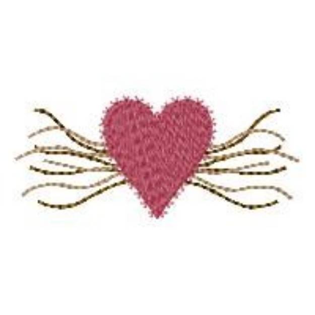 Picture of Country Heart Machine Embroidery Design