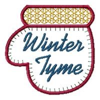 Winter Tyme Mitten Machine Embroidery Design
