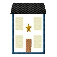 Country Home & Star Machine Embroidery Design