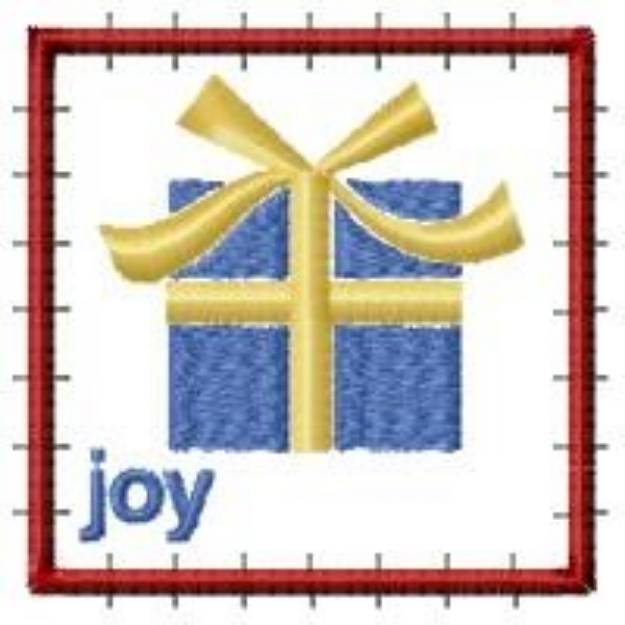 Picture of Christmas Gift Joy Machine Embroidery Design